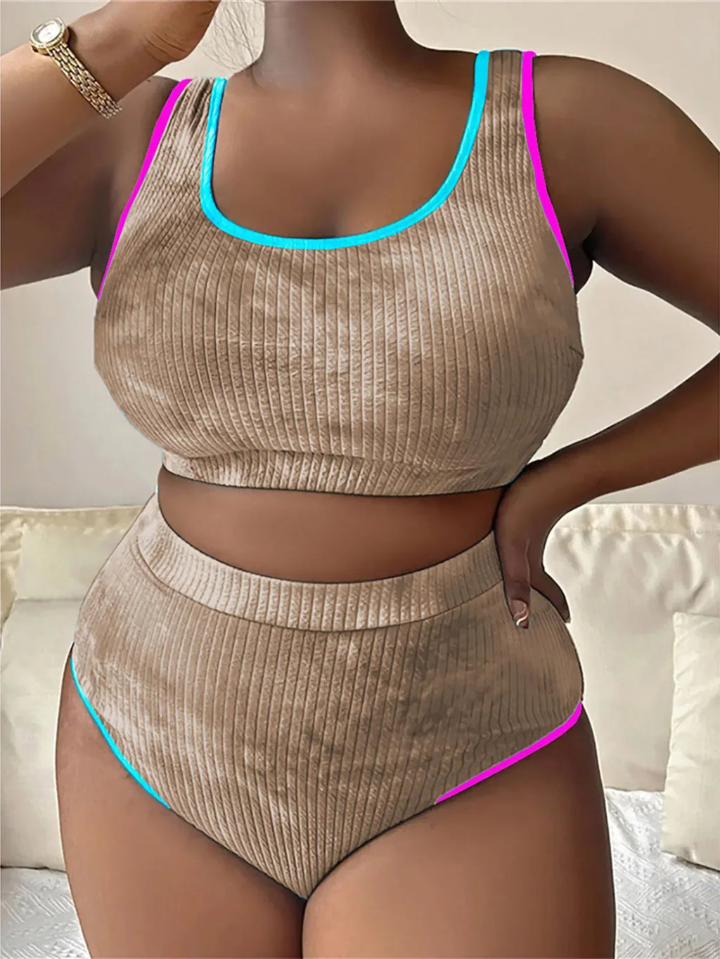 Tie Dye Bikini Large Size