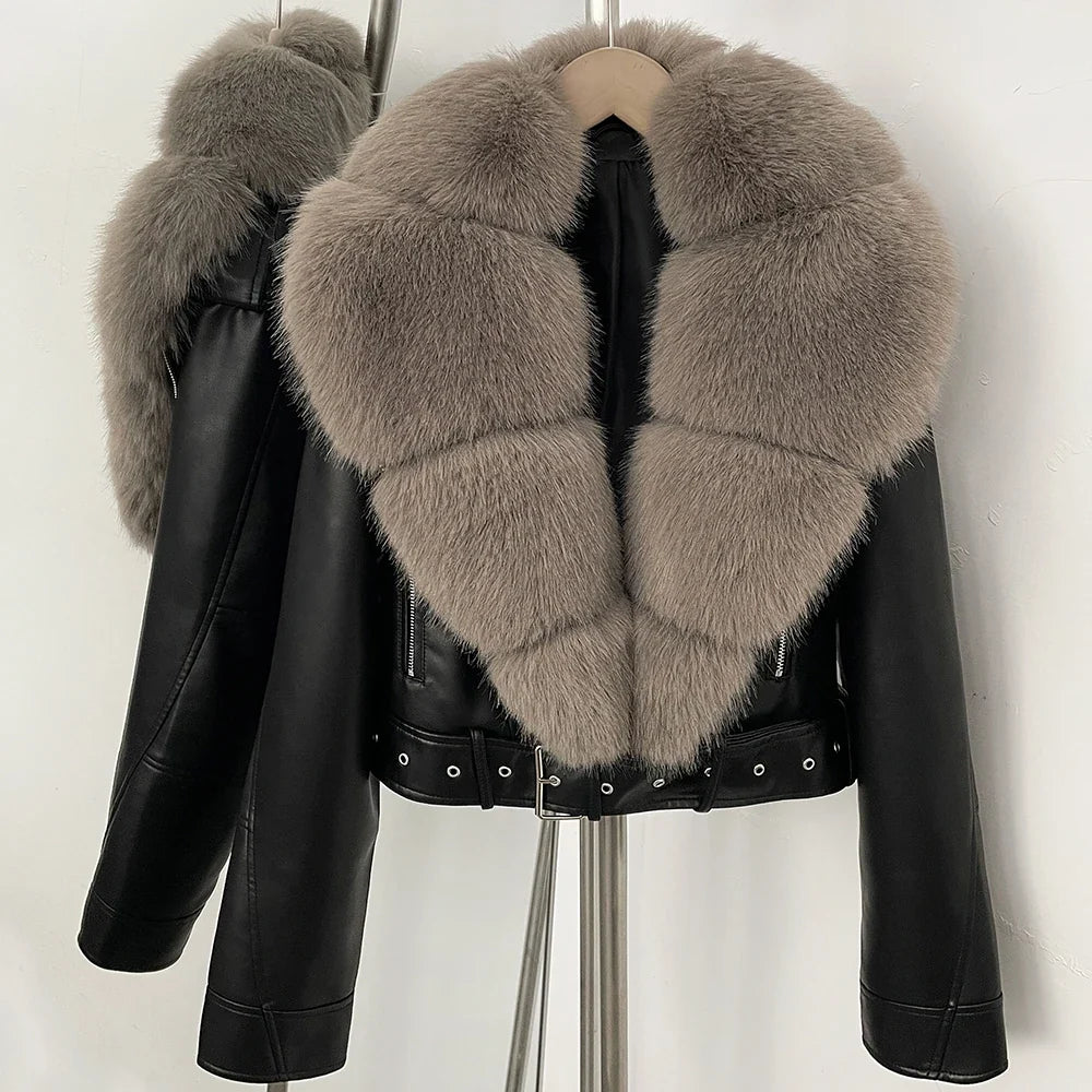 Alessia Faux Fur Leather Jacket