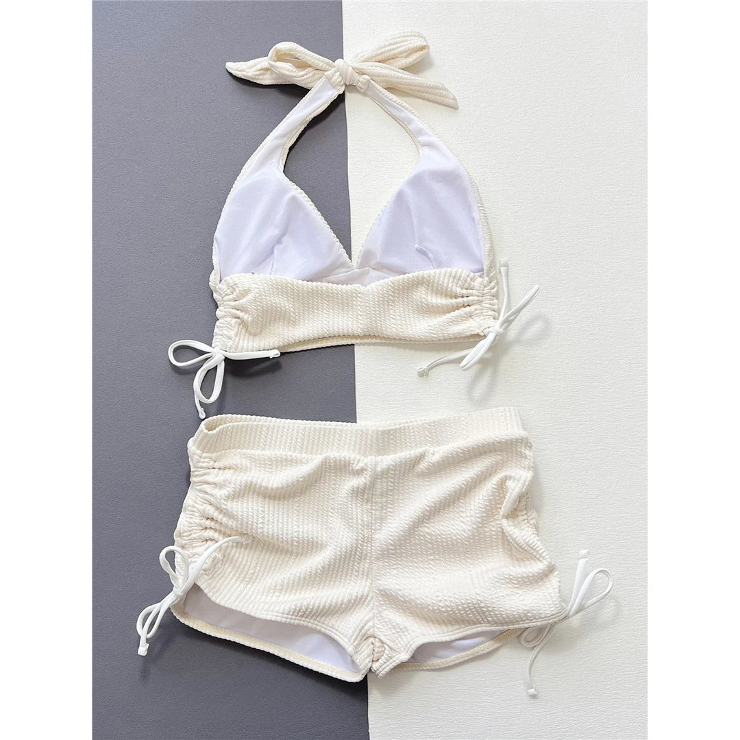 Halter High Waist Bikini Set