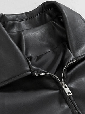 Mauro Black PU Leather Jacket
