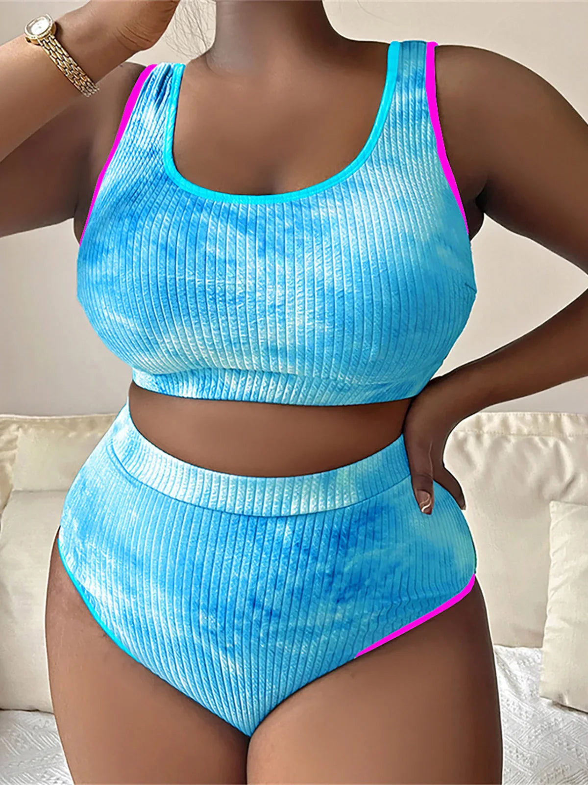 Tie Dye Bikini Large Size