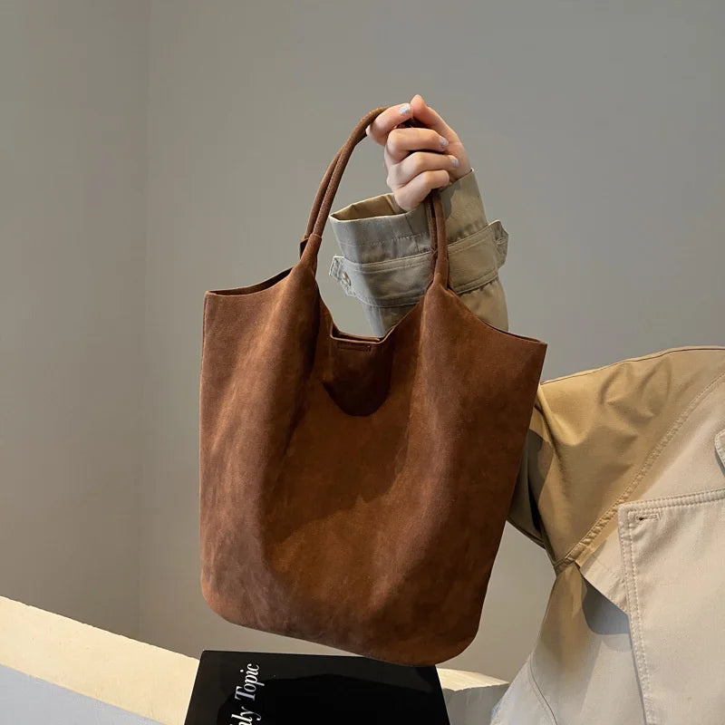 Isabelle Suede Shoulder Tote