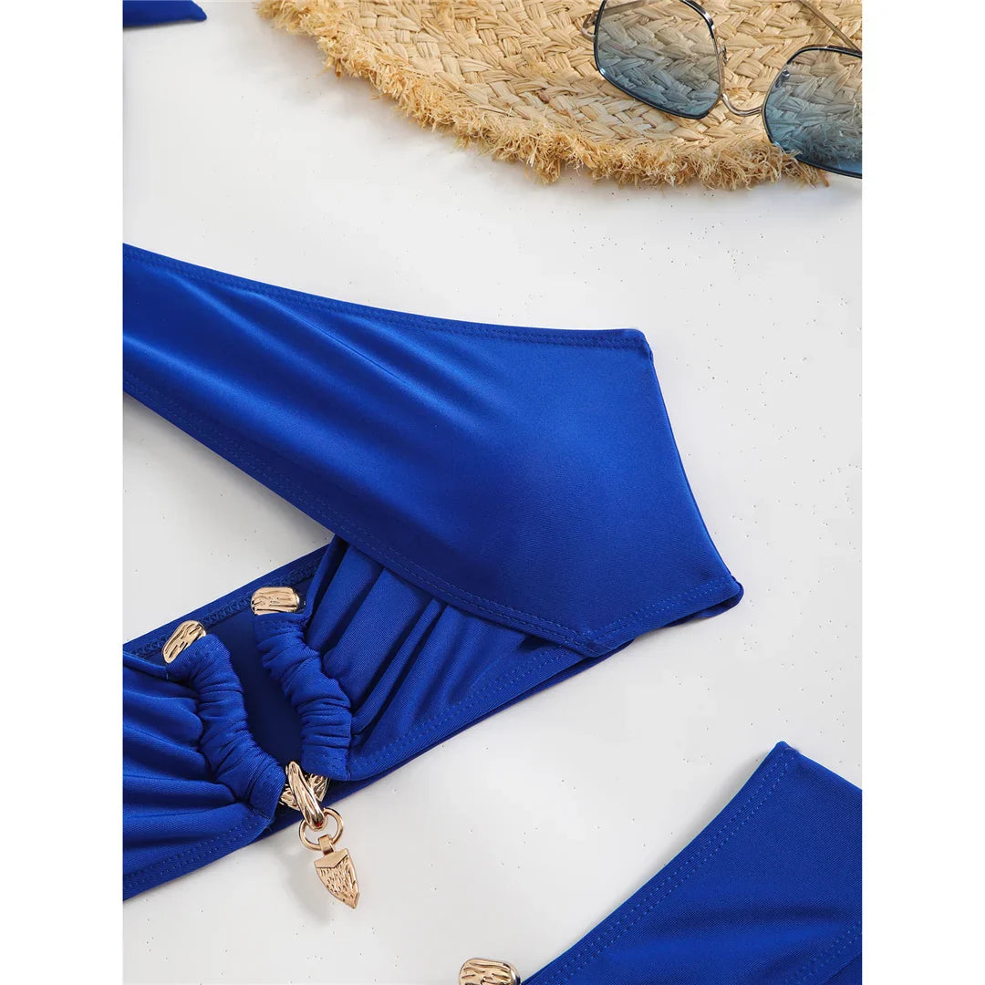 Halter Cut-Out High Waist Bikini