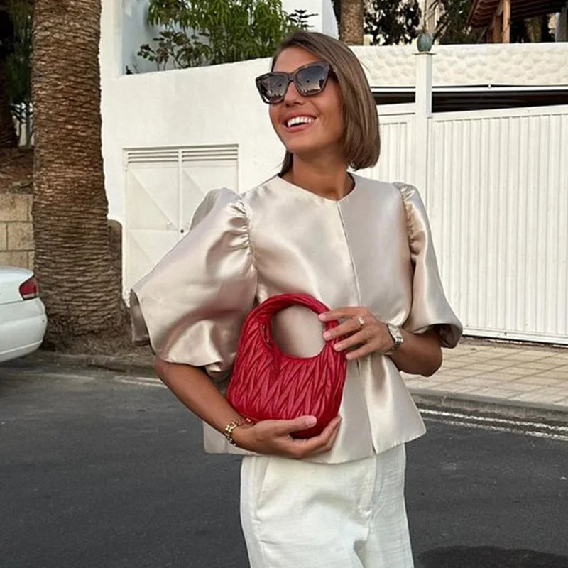 GLORIA BLOUSE Champagne