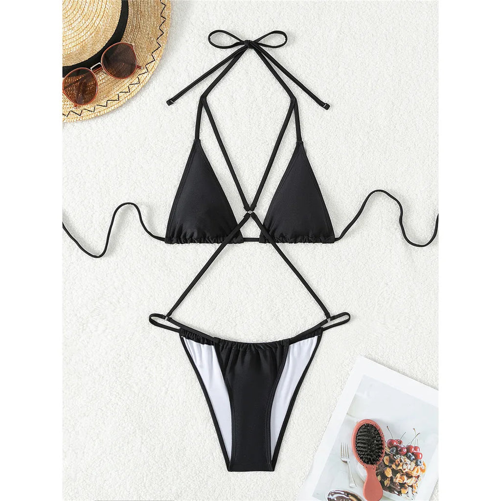 Solid Tummy Cut Out One Piece Swimsuit Black