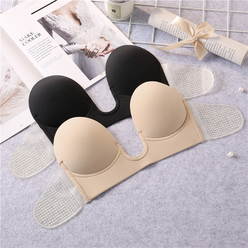 Strapless Invisible Push Up Plunge Bra - Special 35% OFF