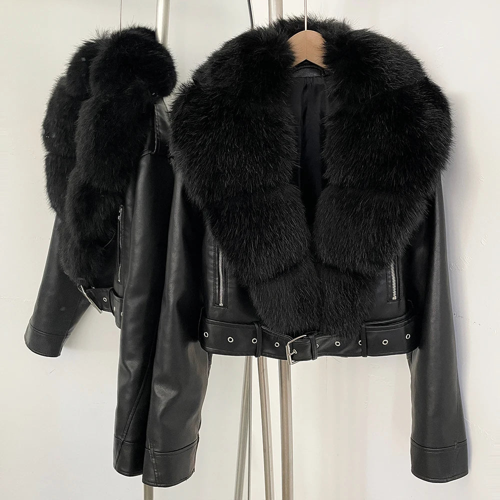 Alessia Faux Fur Leather Jacket
