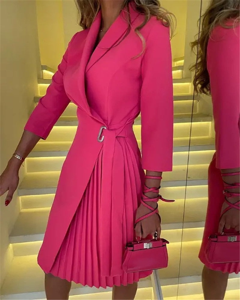 ULLA DRESS Rose red