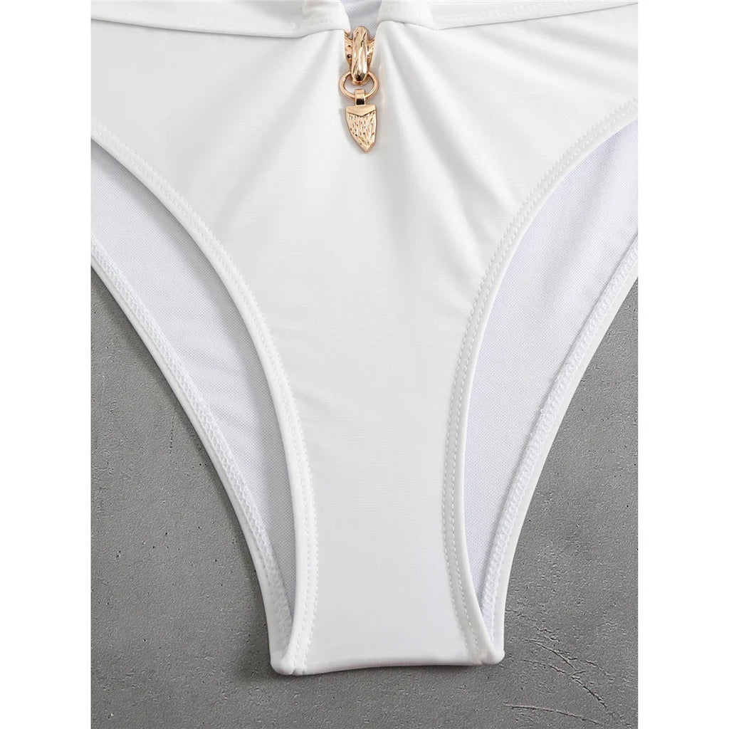 Halter Cut-Out High Waist Bikini