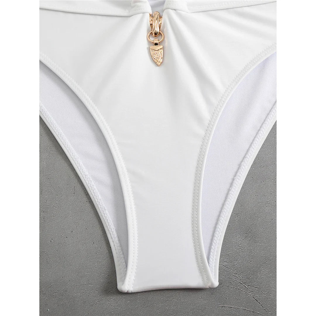 Halter Cut-Out High Waist Bikini