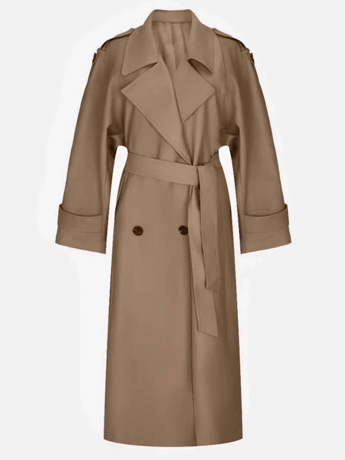 Sophia Double Breasted Long Trench Coat