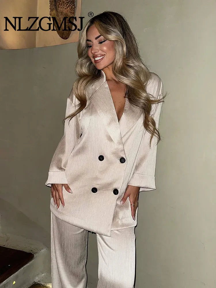Women’s Double-Breasted Blazer Set