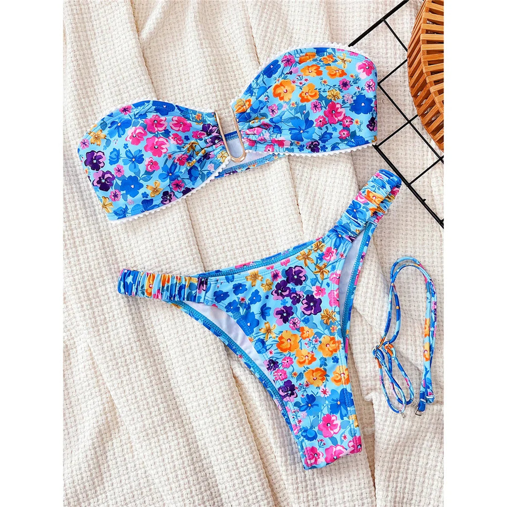 Colorful Floral Bikini Set