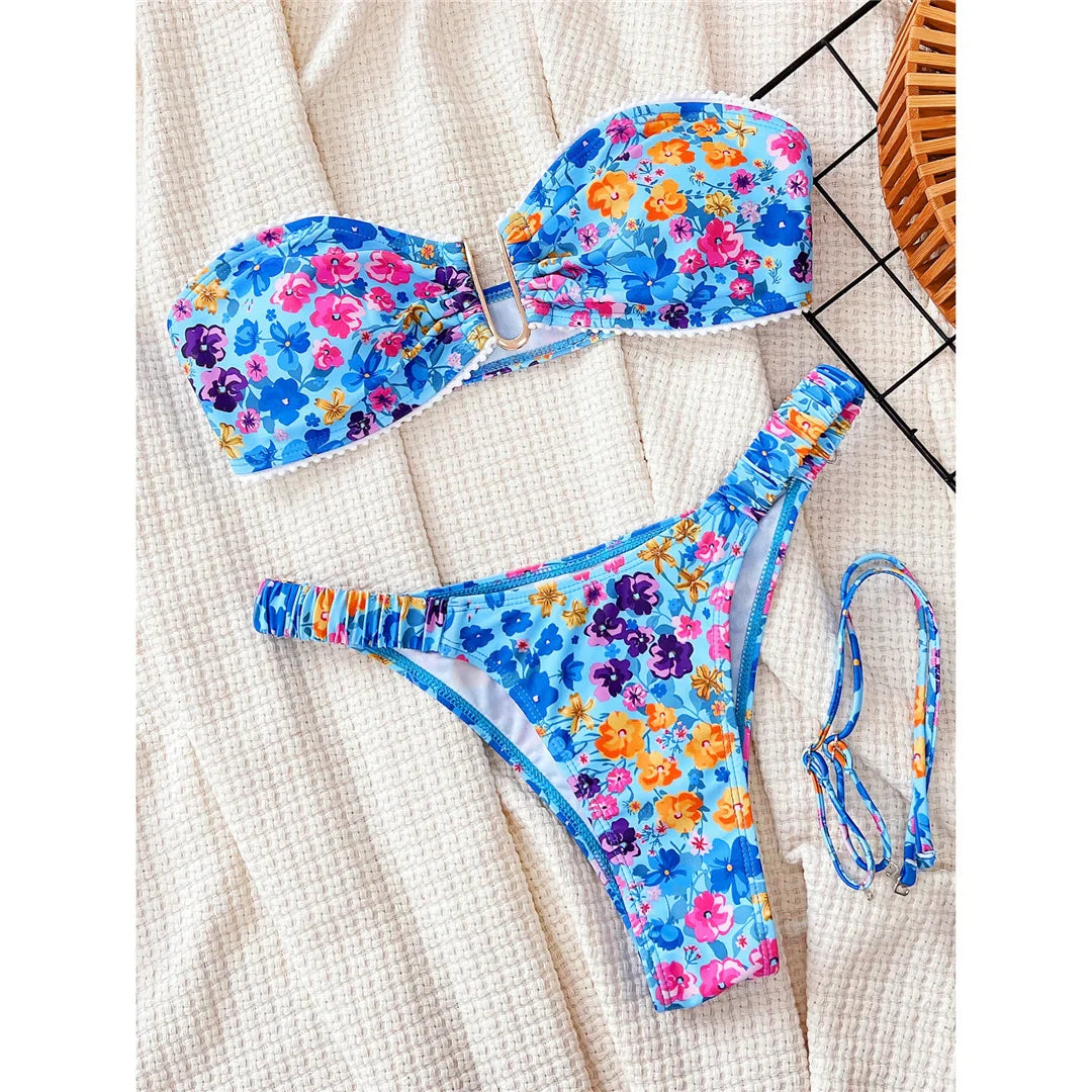 Colorful Floral Bikini Set