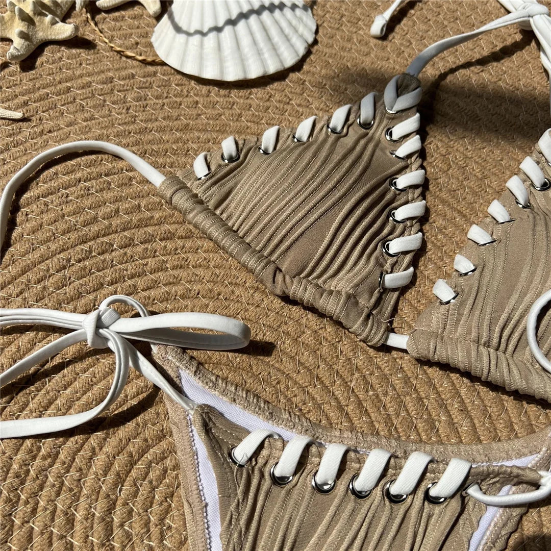 High Leg Strappy Bikini