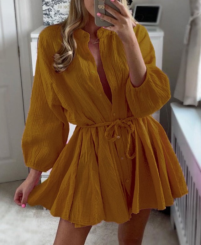 EVIE DRESS Brown