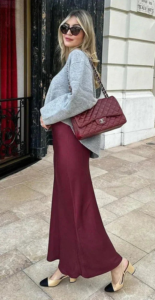 MIRRA SKIRT Claret