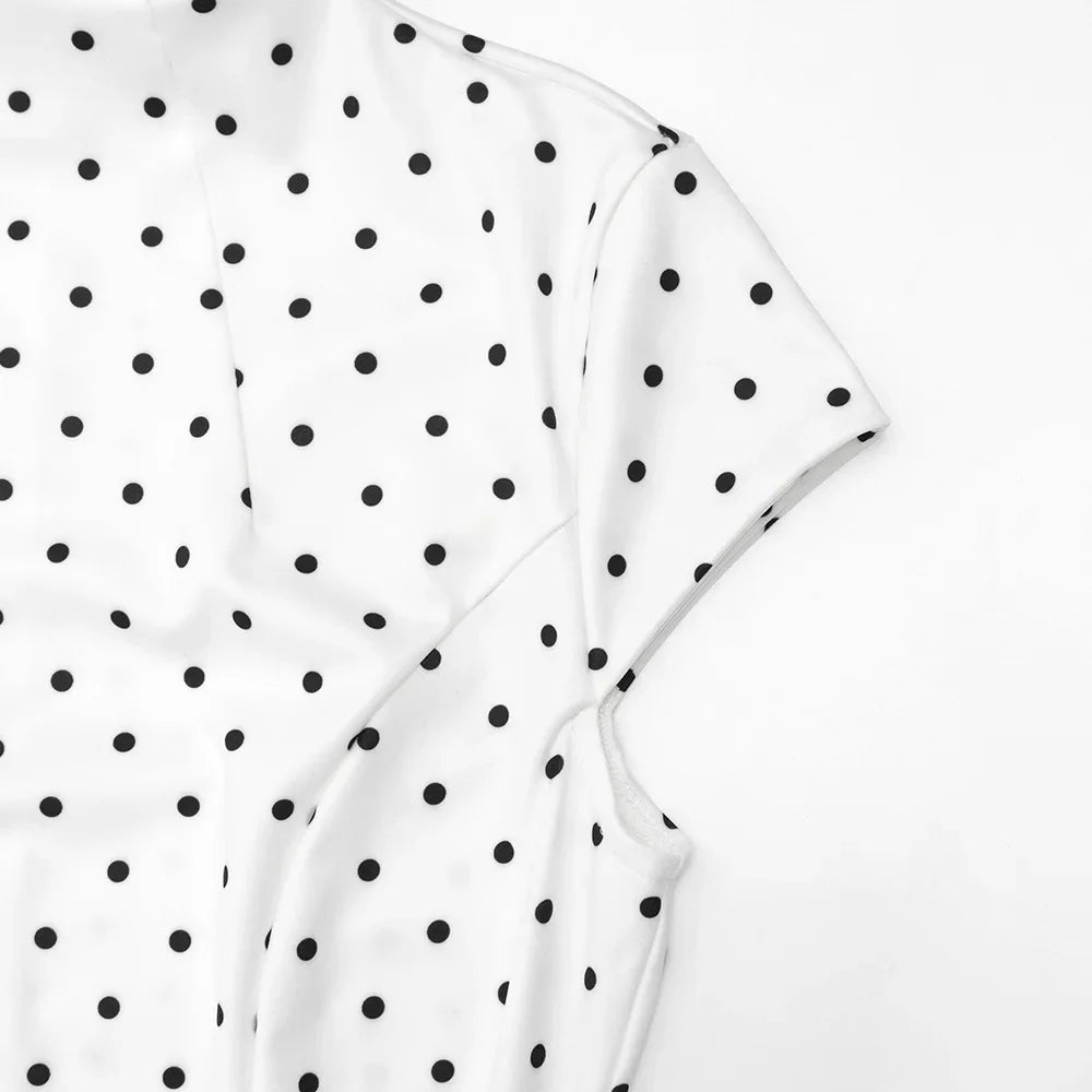 Vintage Polka Dot Maxi Dress