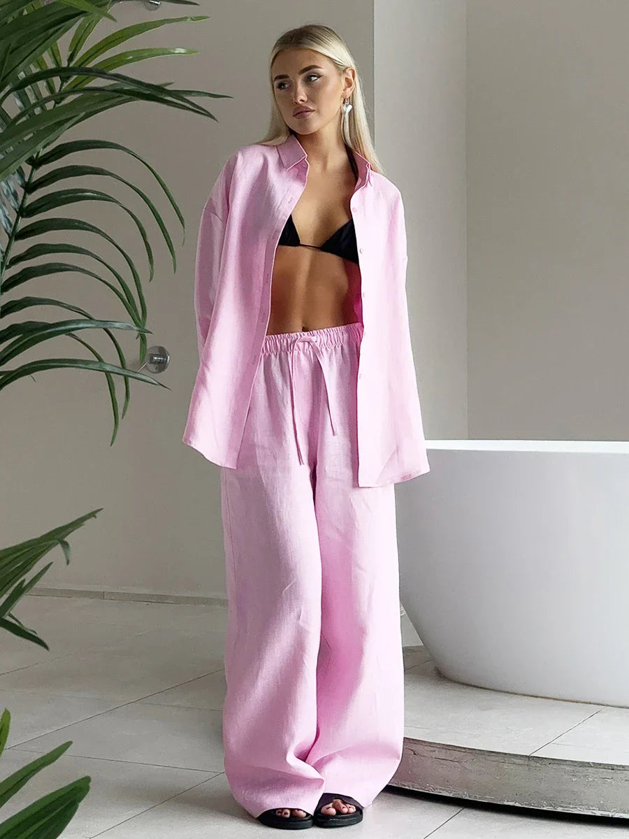 YOLANDA 2 PIECES SET Pink