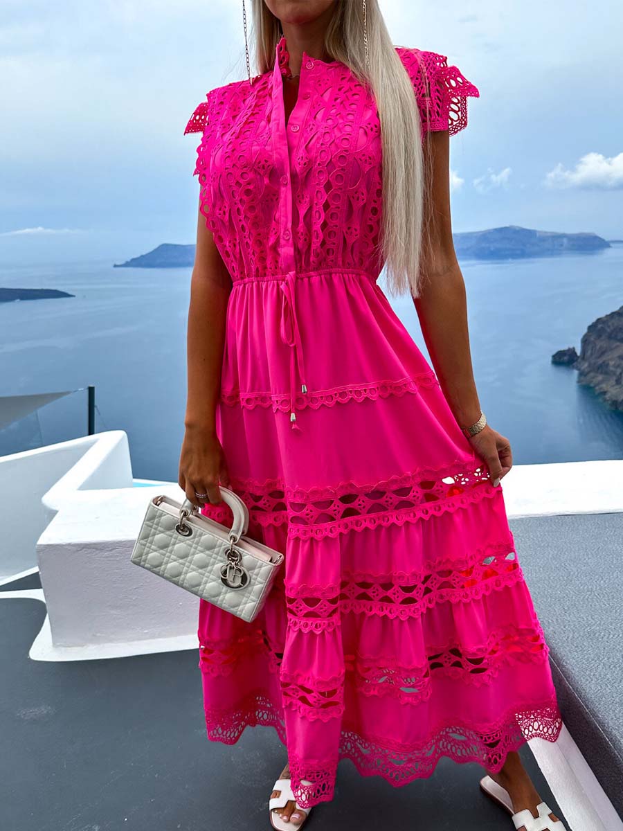 FLORA DRESS Deeppink