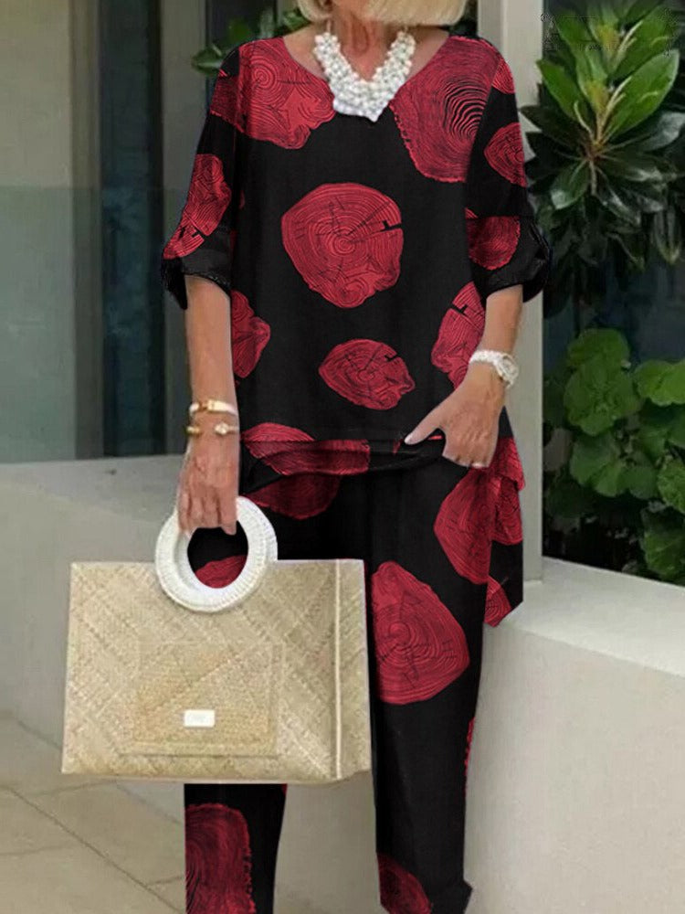 DIANA SET Red print
