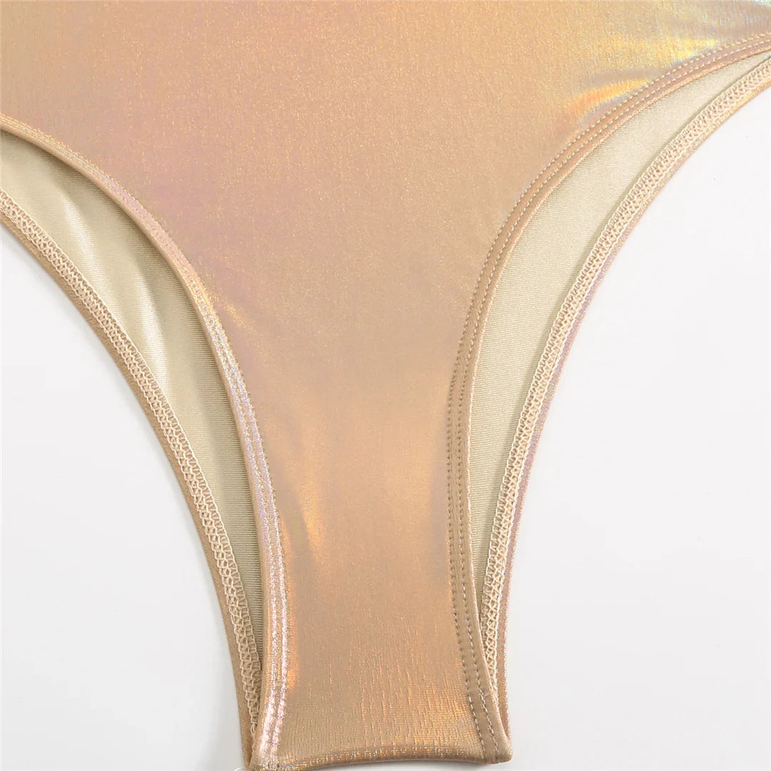 Shiny PU Faux Leather Monokini