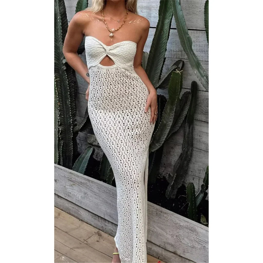 Bandeau Crochet Tunic Cover-Up