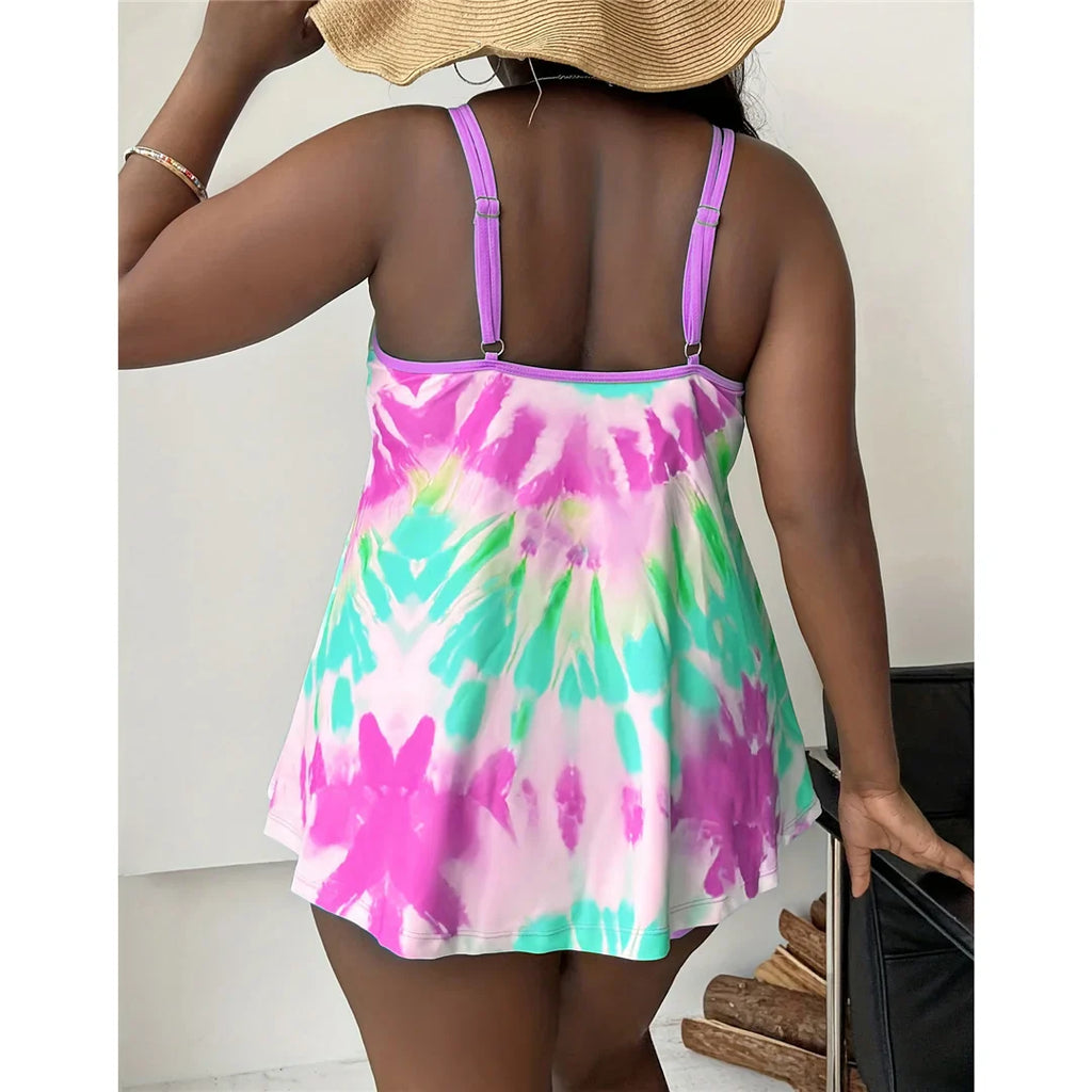 Tie Dye Plus Size Bikini Set