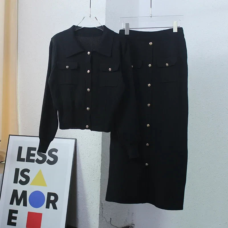 NASIRA 2 PIECES SET Black One Size