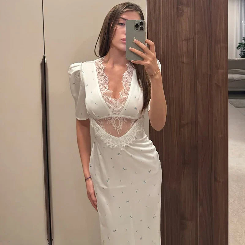 Women’s Hollow Lace Party Dress
