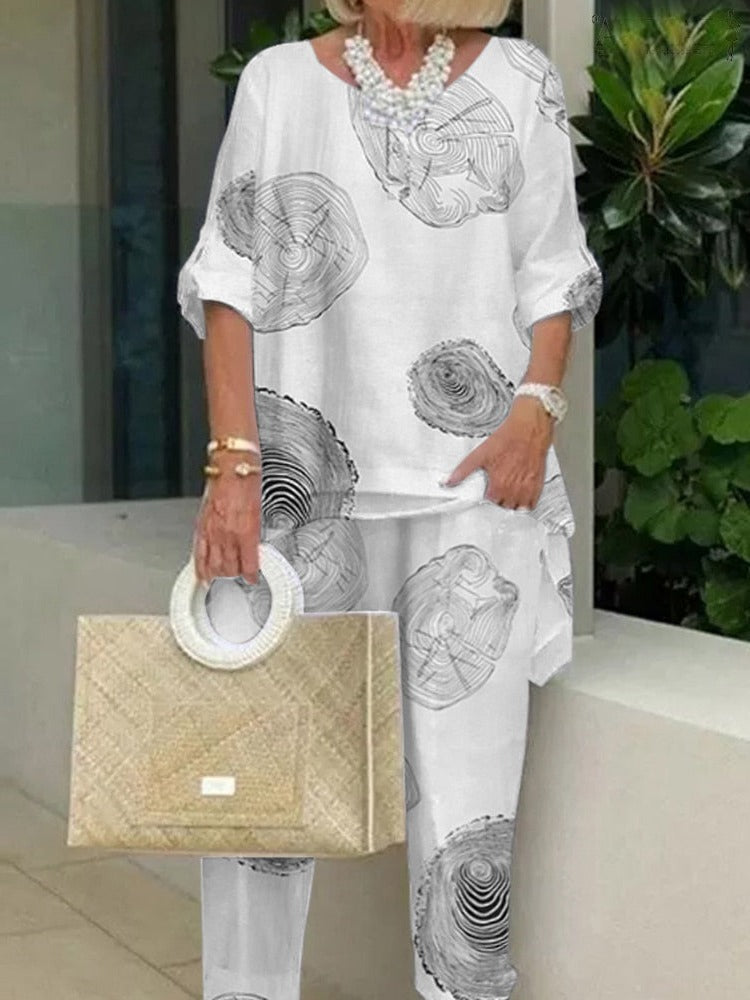 DIANA SET White print
