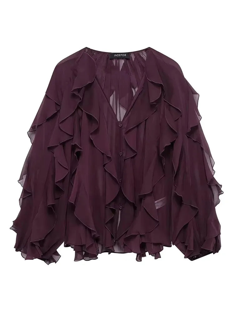 LANNA BLOUSE Claret