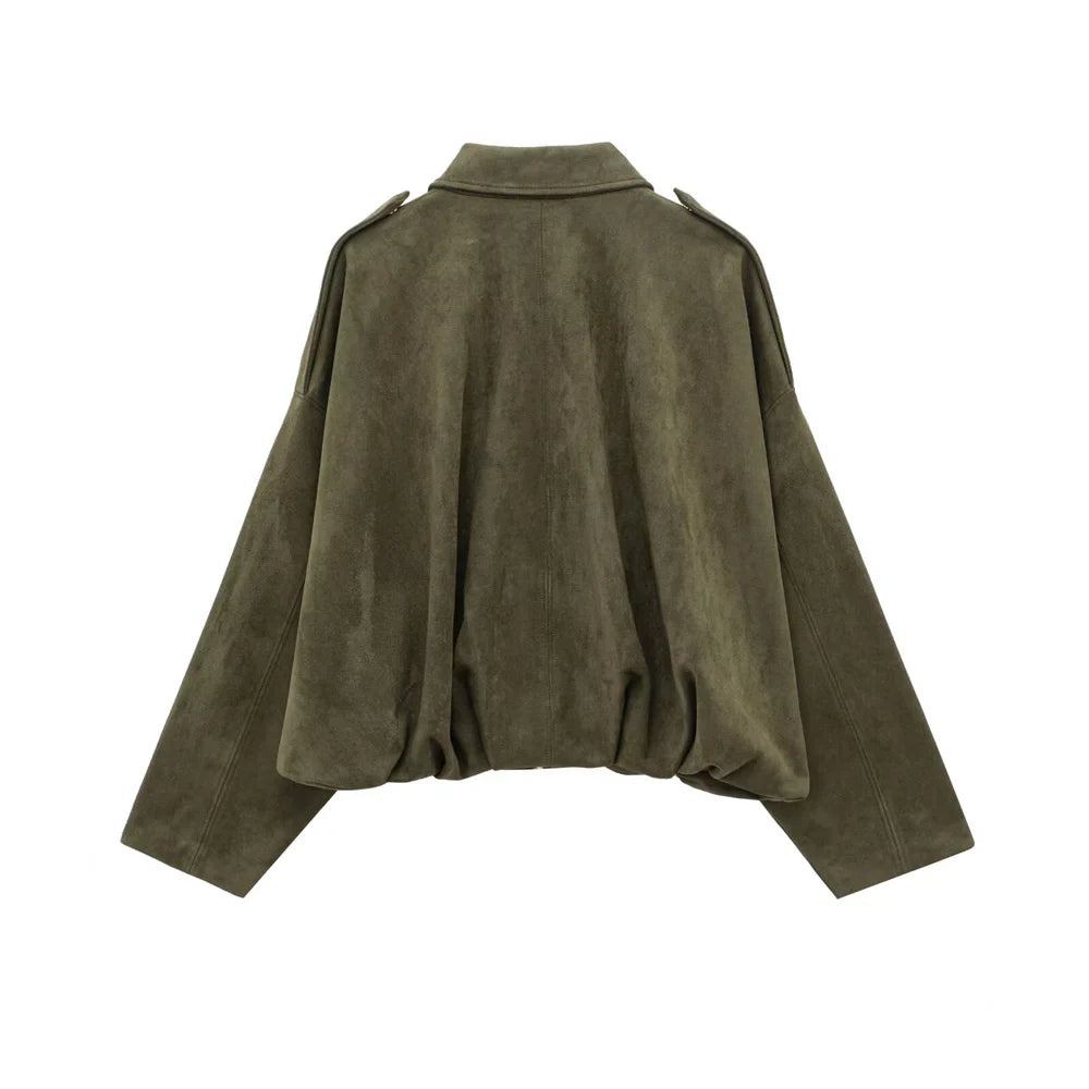 Damenjacke aus Wildlederimitat