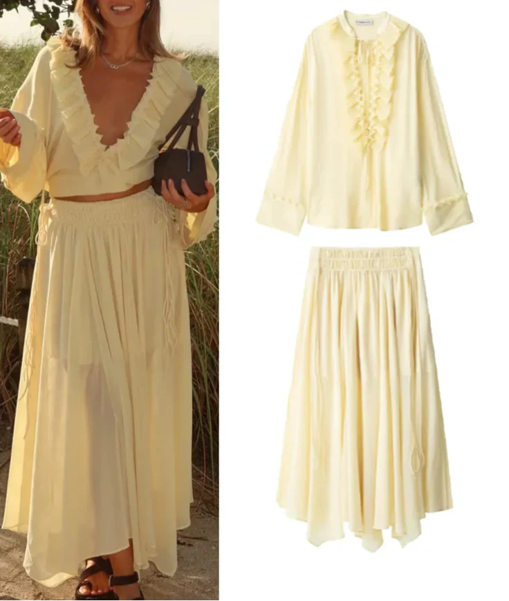 JUDI 2 PIECES SET Light yellow suit