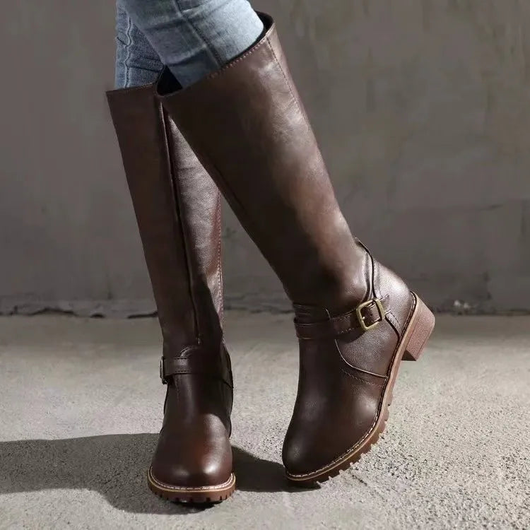 The Verona Zip-Detail Knee-High Boots