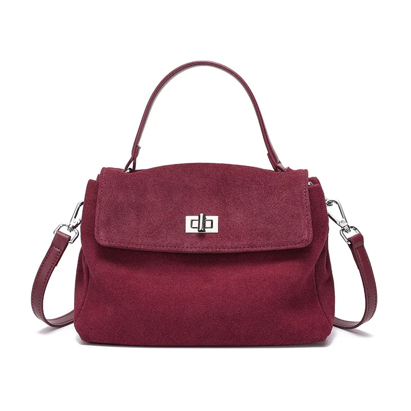 Suede Leather Crossbody Bag