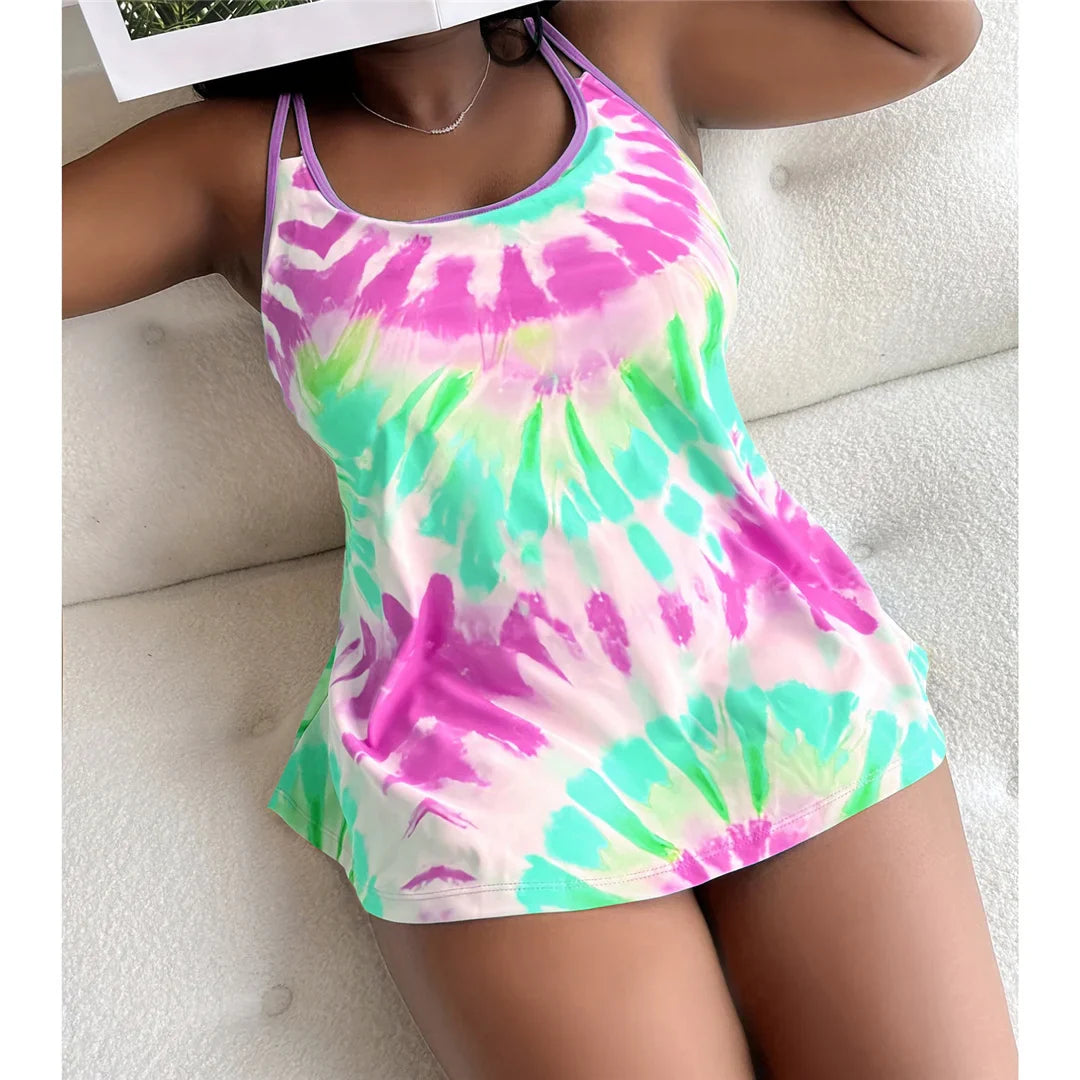 Tie Dye Plus Size Bikini Set