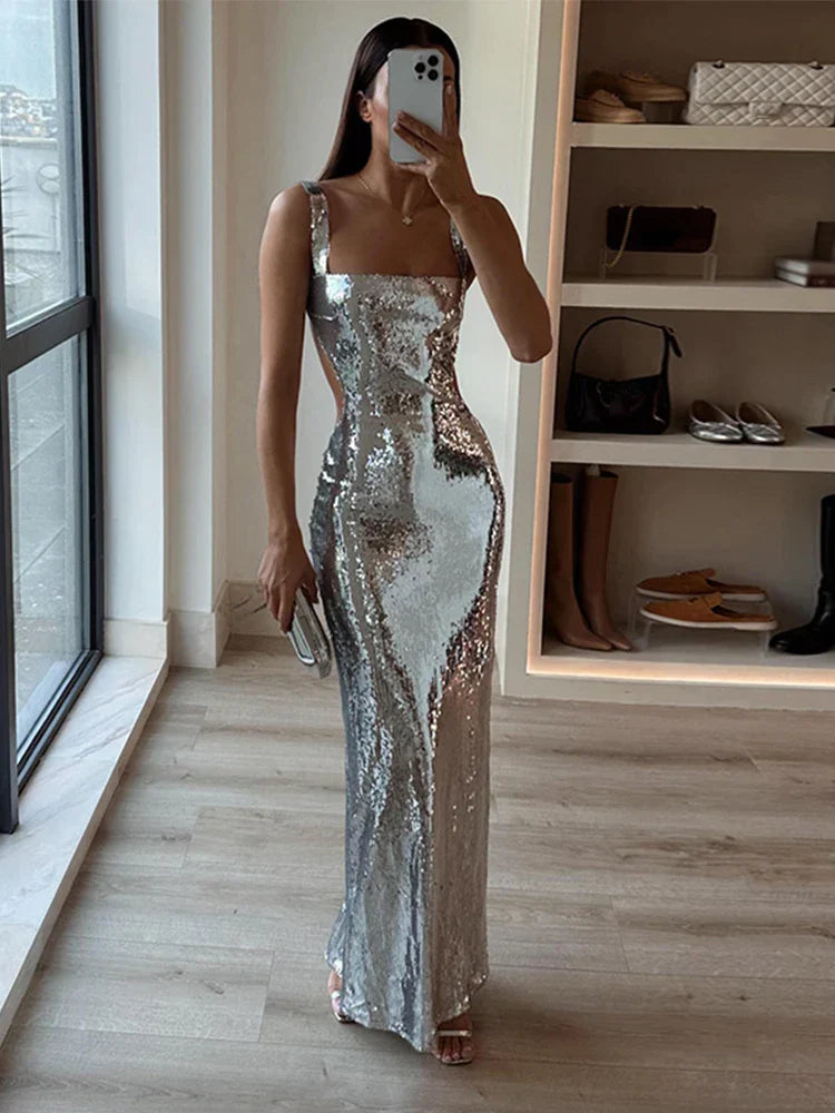MALIKA DRESS Silver