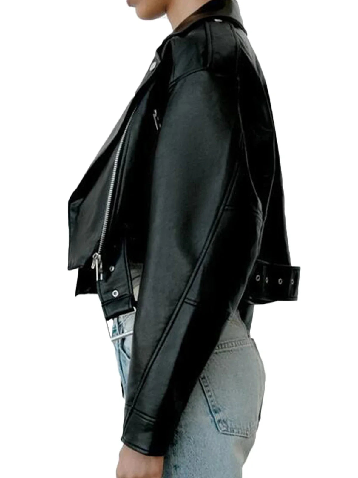 Damenjacke aus Kunst-PU-Leder