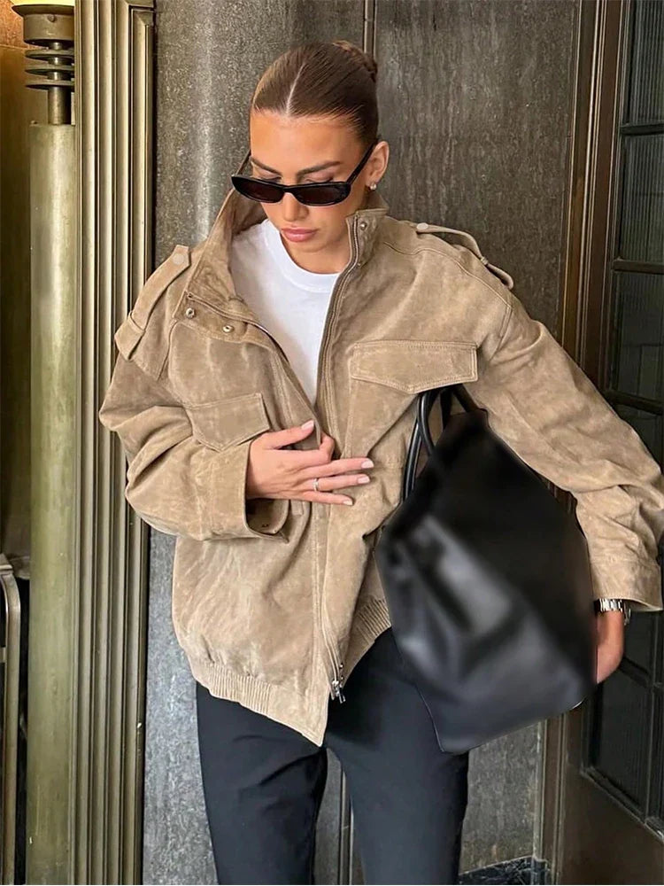 Suede Luxe Zipper Jacket