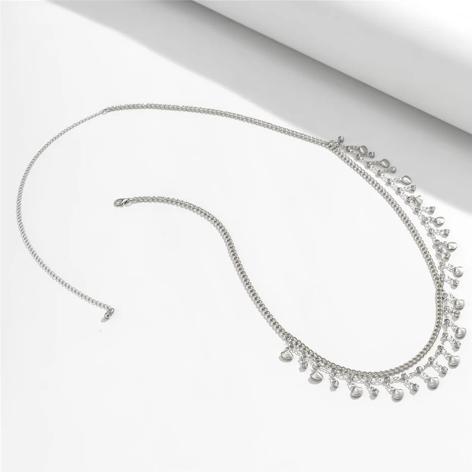 Star Tassel Bikini Belly Chain Silver Color 3