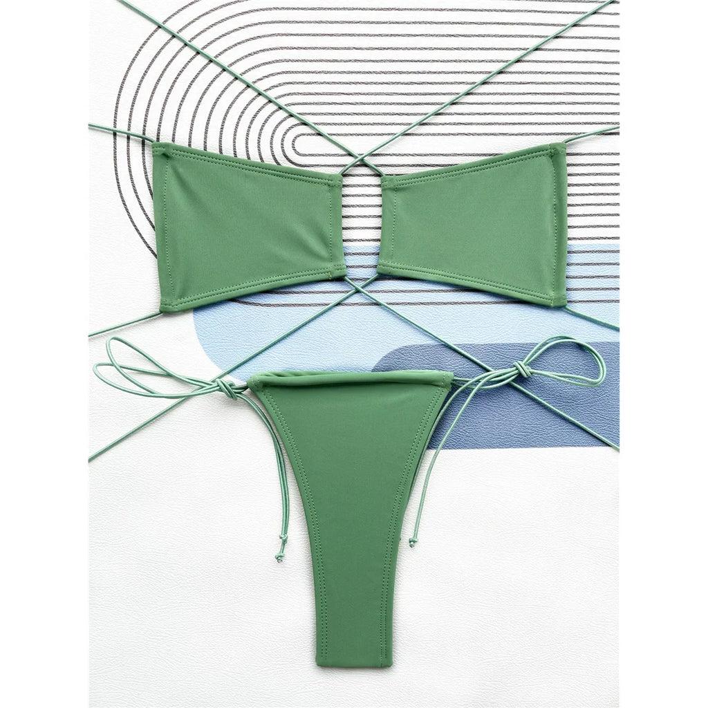 Halter Micro Thong Bikini Set