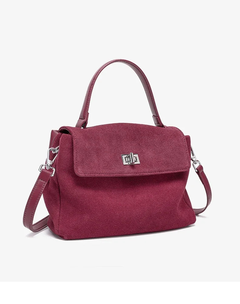 Suede Leather Crossbody Bag