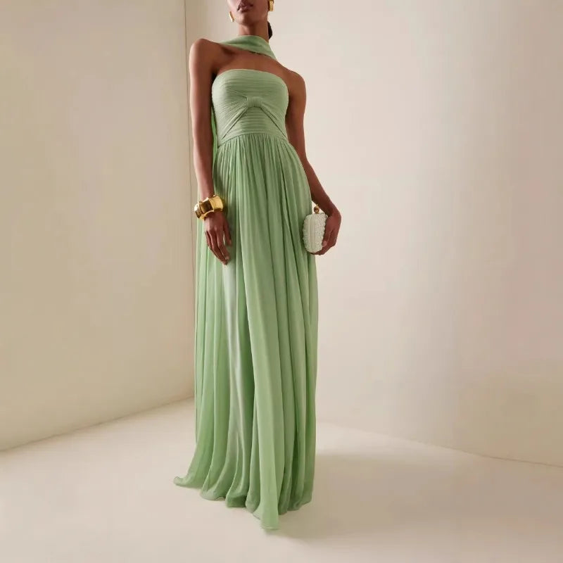 Women’s Off-Shoulder Corset Maxi Dress
