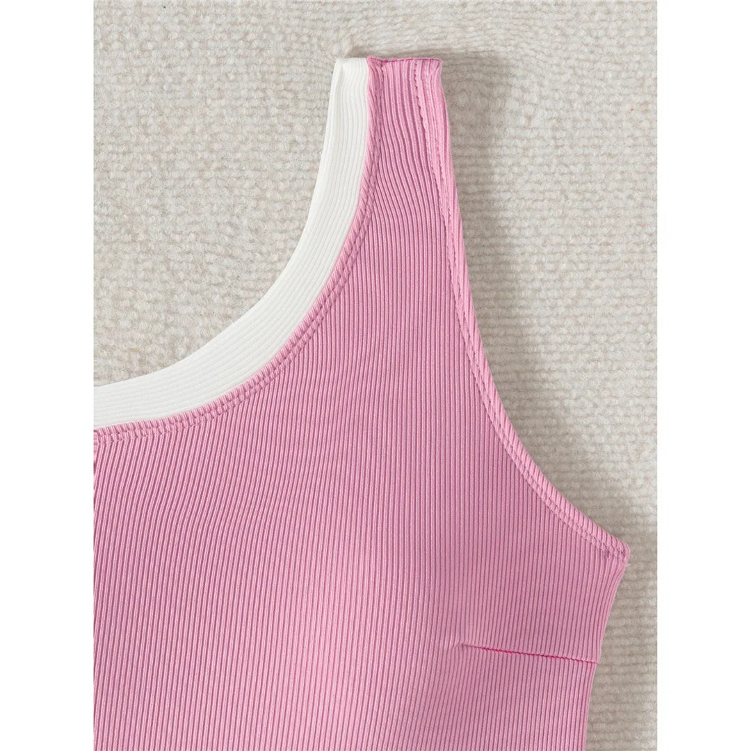 One Shoulder Ribbed Swimsuit
