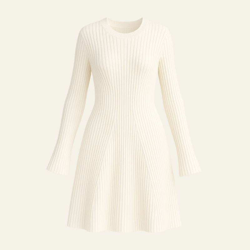 The Aria Ribbed Knit Mini Dress