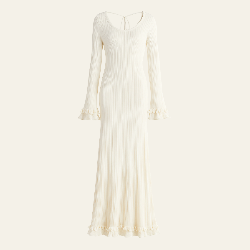 The Lucerne Pleated Knit Maxi Dress