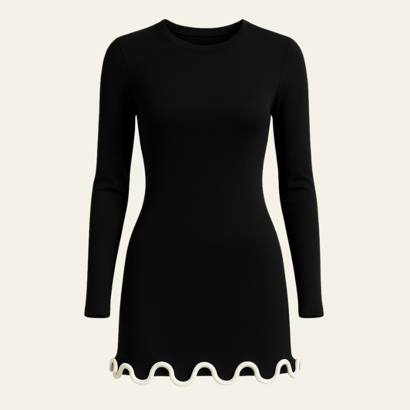 The Milan Sottile Black Mini Dress