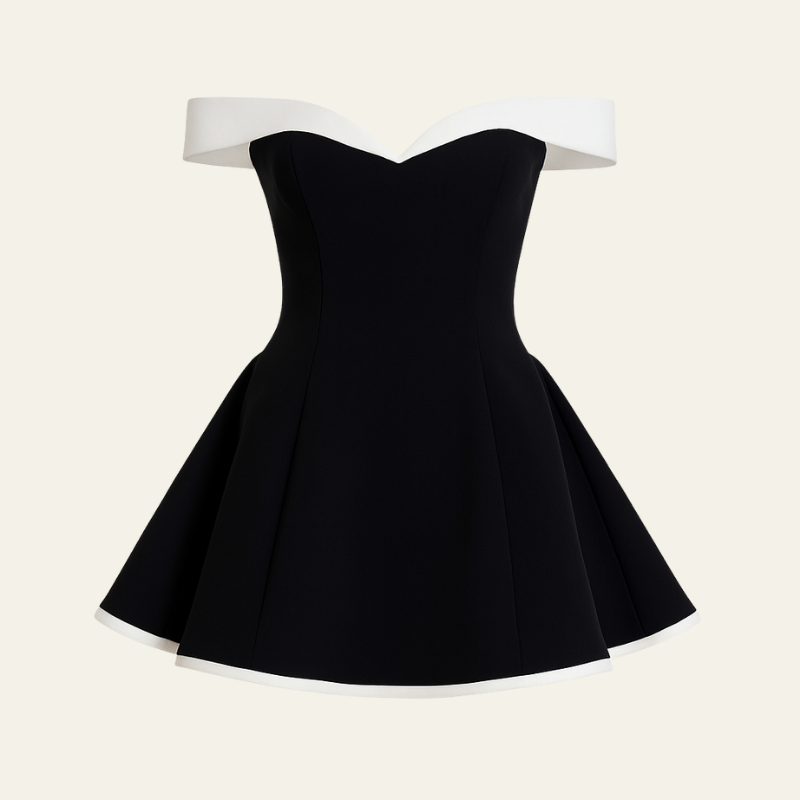 The Paris Structured Off-Shoulder Mini Dress