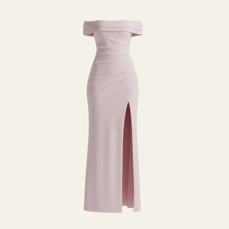 The Portofino Evening Off-Shoulder Maxi Dress